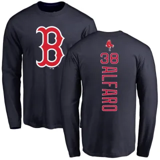 Men's Boston Red Sox Jorge Alfaro Navy Backer Long Sleeve T-Shirt