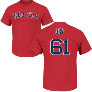 Kaleb Ort Boston Red Sox Women's Backer Slim Fit T-Shirt - Ash