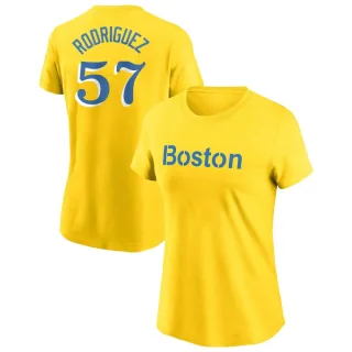 Jarren Duran Boston Red Sox Women's Navy Roster Name & Number T-Shirt 