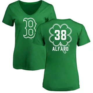 Women's Boston Red Sox Jorge Alfaro Green Dubliner V-Neck T-Shirt Kelly