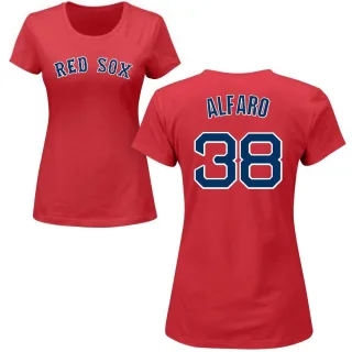 Women's Boston Red Sox Jorge Alfaro Red Roster T-Shirt